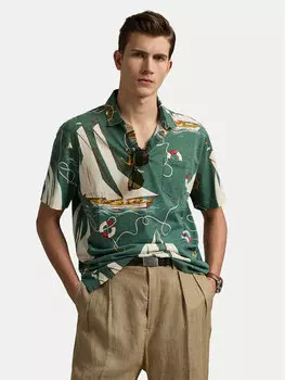 Рубашка поло классического кроя 710971786001 Polo Ralph Lauren, зеленый