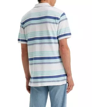 Рубашка поло классического кроя Levi's с короткими рукавами и острым воротником, синий