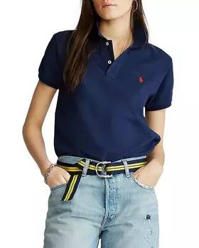 Рубашка-поло классического кроя в сетку Polo Ralph Lauren, синий