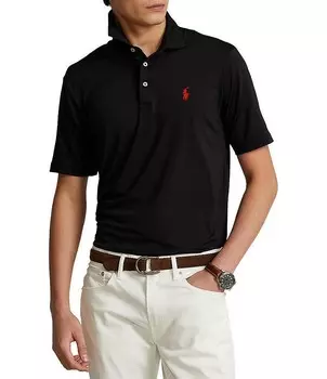 Рубашка-поло классической формы Polo Ralph Lauren Performance с короткими рукавами, черный