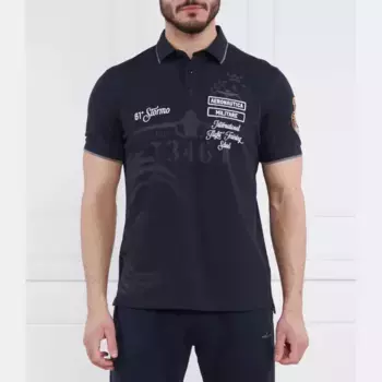 Рубашка поло комфортного кроя Aeronautica Militare, синий