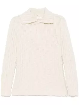 Рубашка поло крупной вязки SANDRO, белый