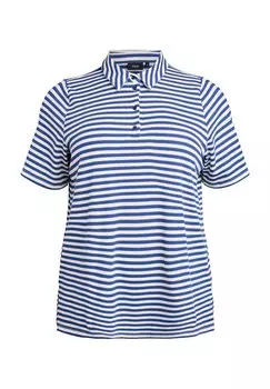 Рубашка поло KURZRMELIGES MIT STREIFEN Zizzi, синий