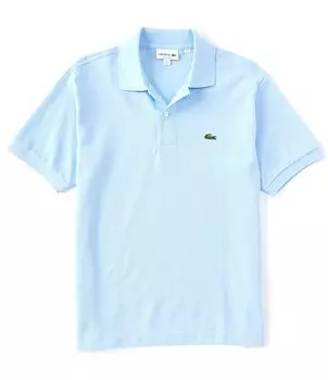 Рубашка поло Lacoste Big and Tall из однотонного пике с короткими рукавами, синий