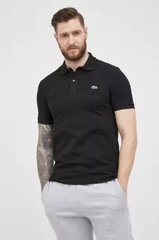 Рубашка-поло Lacoste из хлопка, черный