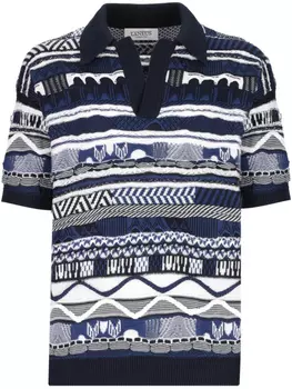 Рубашка поло Laneus из жаккарда, синий