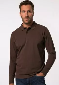 Рубашка поло LANGARM - Long sleeved top JP1880, коричневый