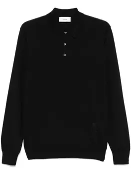 Рубашка-поло Lardini из тонкого трикотажа, черный