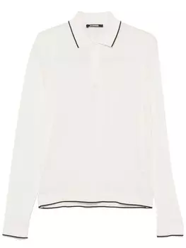 Рубашка поло Le Polo Tricot Jacquemus, белый