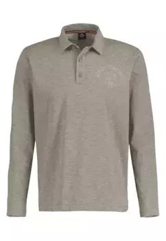 Рубашка-поло LERROS "Поло с длинными рукавами LERROS", серый