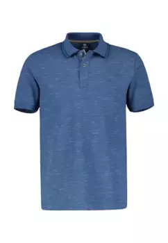 Рубашка-поло LERROS "Рубашка-поло LERROS из меланжевого пике ", синий