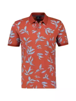 Рубашка-поло LERROS "Рубашка-поло LERROS с цветочным принтом", красный