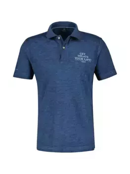 Рубашка-поло LERROS "Рубашка-поло LERROS с принтом на груди", синий