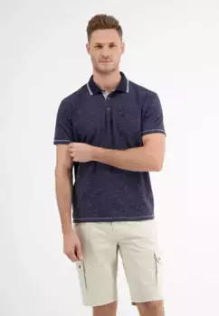 Рубашка-поло LERROS "Рубашка-поло LERROS с тонкими полосками", синий