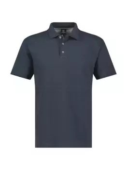 Рубашка-поло LERROS с фирменной этикеткой, синий