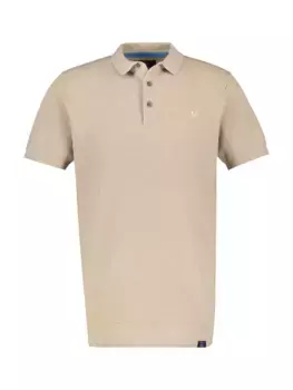 Рубашка-поло LERROS с вышивкой логотипа на груди, бежевый