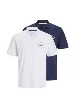 Рубашка поло лесная рубашка поло 2 шт. в упаковке Jack & Jones, белый