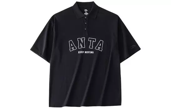 Рубашка поло Life Collection унисекс, черная Anta, черный