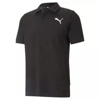 Рубашка поло logo polo shirt 'black' Puma, черный