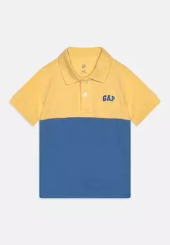 Рубашка-поло LOGO TODDLER BOY GAP, цвет blue/yellow