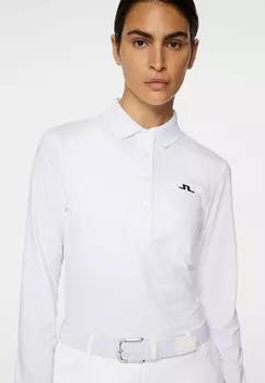 Рубашка поло LONG SLEEVE J.LINDEBERG Sports, белый