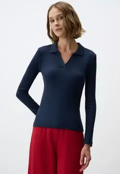 Рубашка поло LONG SLEEVE POLO NECK Jimmy Key, темно-синий