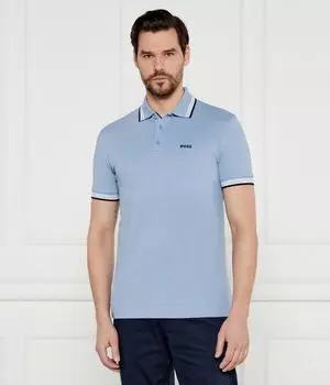 Рубашка поло Longline fit Boss Green, синий