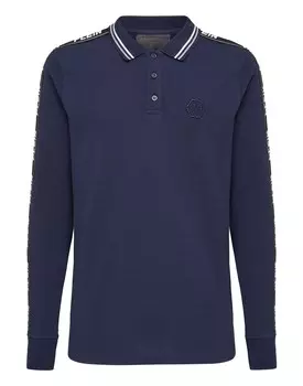Рубашка-поло LS Philipp Plein, темно-синий