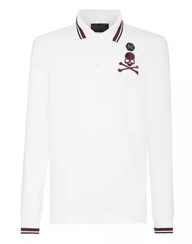 Рубашка-поло LS Skull&Bones Philipp Plein, белый