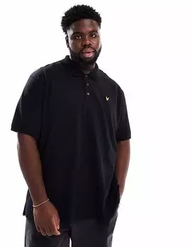 Рубашка поло Lyle & Scott Plus Plain черного цвета