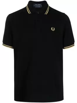 Рубашка поло M12 с вышитым логотипом Fred Perry, черный
