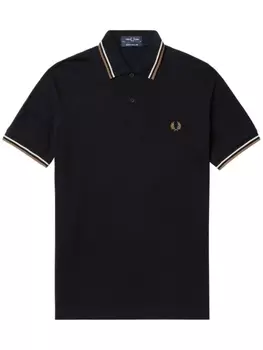Рубашка поло M12 Twin Tipped из ткани пике Fred Perry, черный