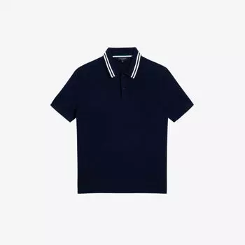 Рубашка-поло Mahana с Т-образной строчкой из эластичной ткани Ted Baker, темно-синий