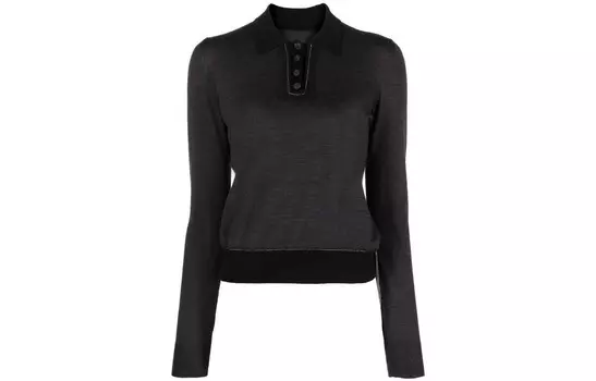 Рубашка-поло Maison Margiela с цветными блоками, темно-серый