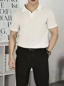 Рубашка-поло Manfinity Homme с короткими рукавами для мужчин, белый