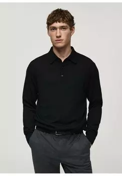 Рубашка поло Mango, черный