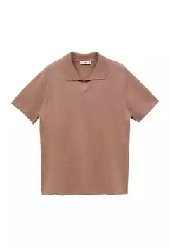 Рубашка поло Mango, коричневый