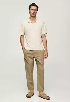 Рубашка поло Mango, кремовый