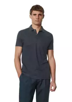 Рубашка-поло Marc O'Polo "из чистого льна", синий