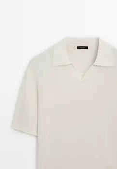 Рубашка поло Massimo Dutti, бежевый