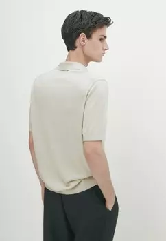 Рубашка поло Massimo Dutti, бежевый
