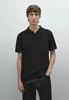 Рубашка поло Massimo Dutti, черный