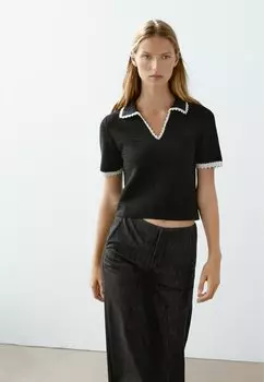 Рубашка поло Massimo Dutti, черный