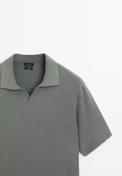 Рубашка поло Massimo Dutti, темно-серый
