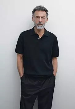 Рубашка поло Massimo Dutti, темно-синий