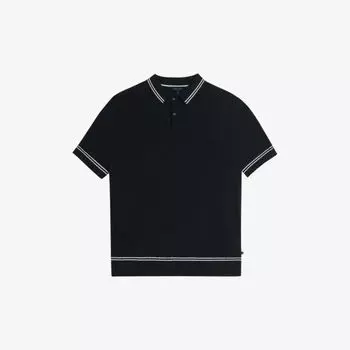 Рубашка-поло Maytain текстурированной вязки из переработанного хлопка Ted Baker, черный