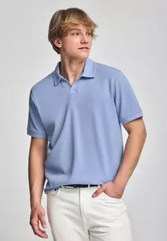 Рубашка поло MICROESTRUCTURE BUTTONLESS MONOGRAM PASCAL Polo Club, синий