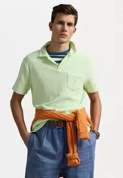 Рубашка поло MINERAL DYED TERRY POLO SHIRT Polo Ralph Lauren, зеленый