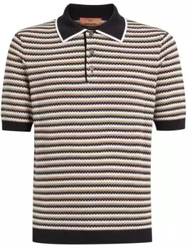 Рубашка поло Missoni с узором «зигзаг», нейтральный