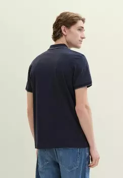 Рубашка поло MIT LOGOPRINT TOM TAILOR, темно-синий